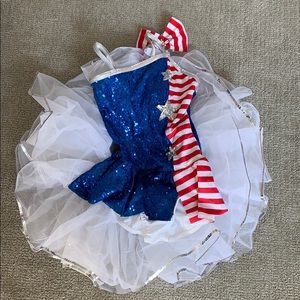 red white and blue ballet costume